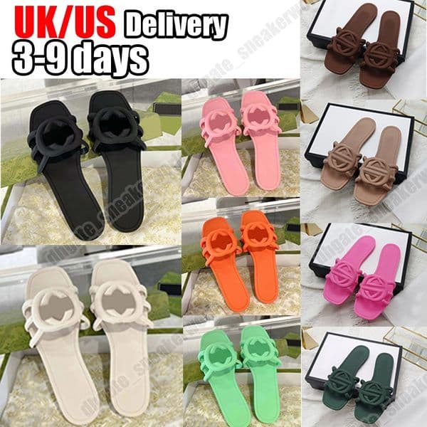 Designers Sandals Luxury Slides Interlocking Women Ladies Hollow color Slippers Summer Lady Slide Sandals Fashion Classics Retro Lovely Sunny Beach Slippers 35-45
