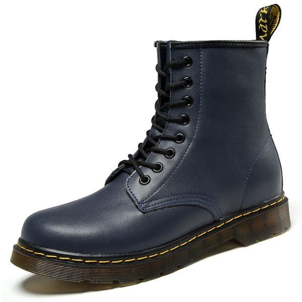 Designer shoes hot couple cowhide Martin retro high top classic fashion boots for men and women white black red green blue