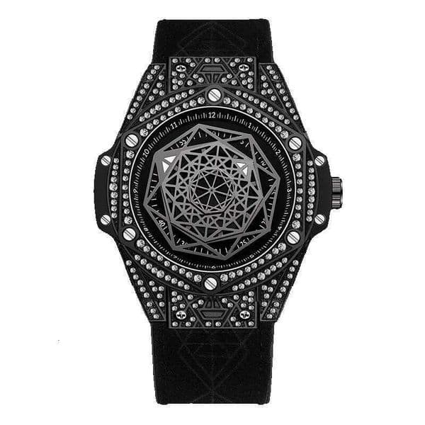 New Model Men's Diamond-Studded Dial Luminous Waterproof Creative Automatic Mechanical Wristwatch