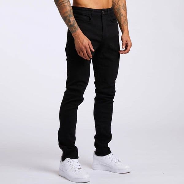 black New style jeans men's pants slim fit high stretch denim leggings men's clothing versatile spring designer customizable