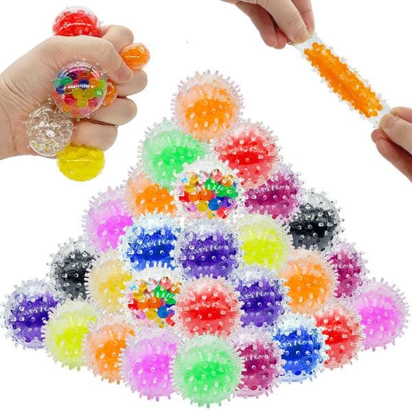 Cross-Border New TPR Soft Rubber Stress Relief Water Bead 3.5cm Adult Squeeze Grape Ball Toy