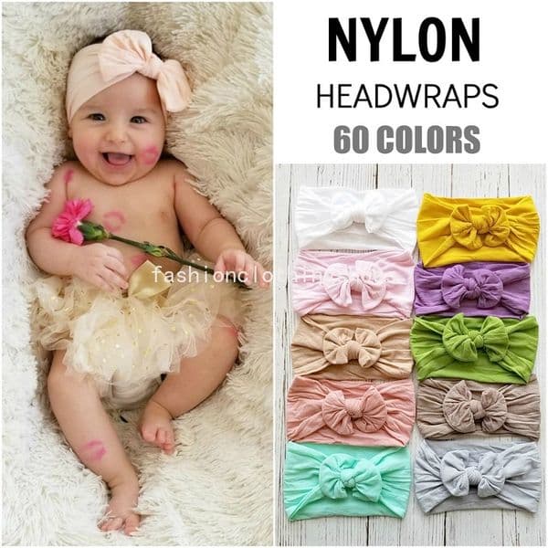 Kids Handmade Nylon Headbands,Knotted Hair Bow Headband,Children Girls Headwear Hair Accessories