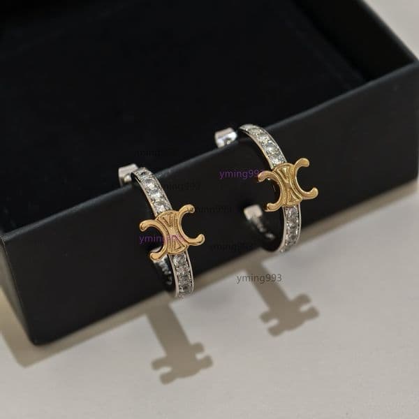 Luxury Earrings Designer Earrings Women's Luxury Ear Jewelry Designer Letter Stud Earrings Round Diamond Pearl Earrings Jewelry celinesi cel celines N32R