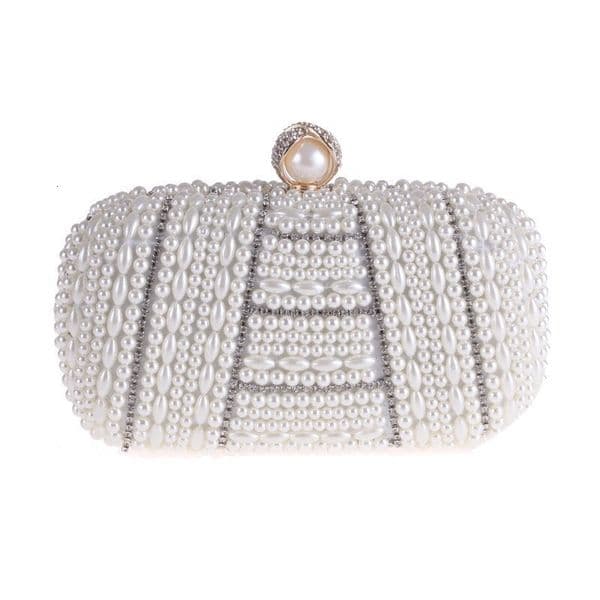 Luxury Brand Designer Bag Women's Bag Polyester Embroidery Handmade Pearl Rhinestone Bag Wholesale 7229-10 Evening Party Bag Beaded Evening Bag