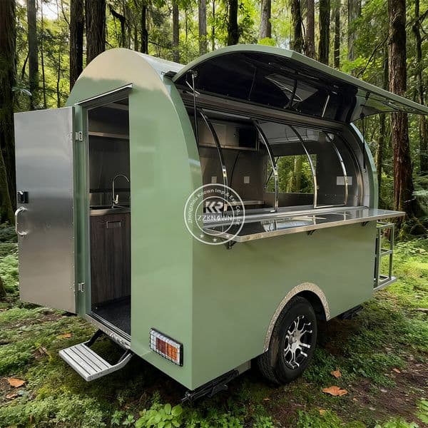 Custom Size Food Cart Mobile BBQ Trailer Coffee Truck Ice Cream Cart Mobile Fast Food Trailers Fully Equipped
