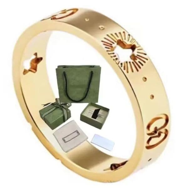 Extravagant Simple heart Love Ring Gold Silver Rose Colors Stainless Steel Couple Rings Fashion Women Designer Jewelry Lady