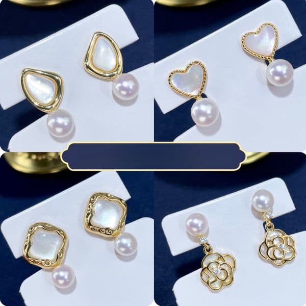Designer Earrings Natural Freshwater Mother Of Pearl Jewelry luxury Jewelry High-end Simple And Elegant Multifunctional Women's S925 Silver Needle
