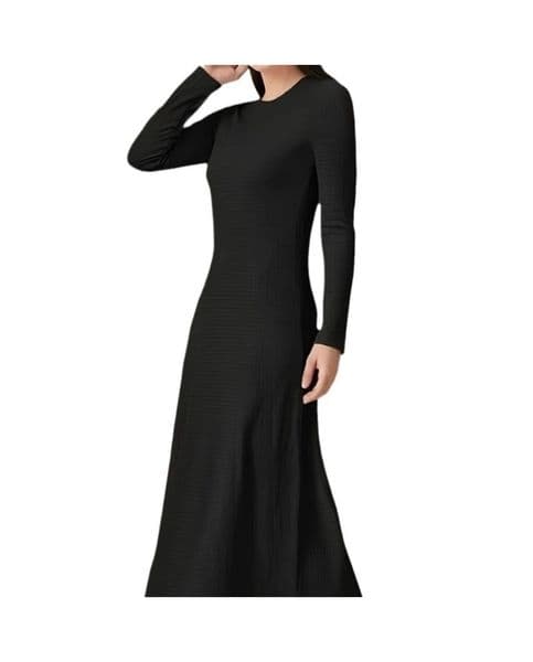 (1076) New Solid Color Knitted Loose Jacket with Middle Eastern Robe Inside
