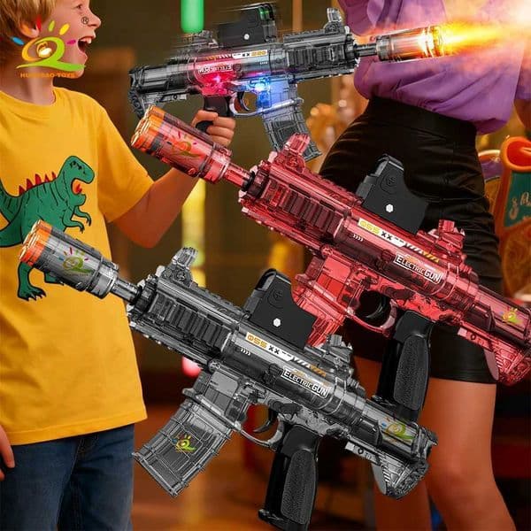HUIQIBAO Electric Smoke Light M416 Rifle Gun Toy With Light Linkage Gun Outdoor Holiday Christmas gifts for Adult Boys X251216