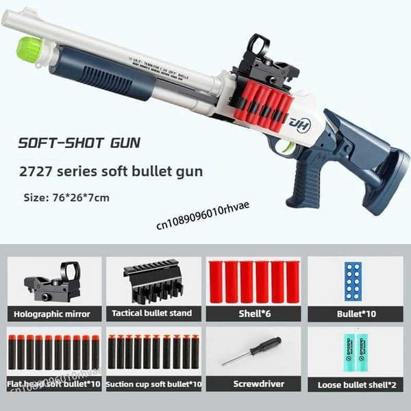 1014 Soft Bullet Gun Shell Spray Gun 870 Boys Outdoor Battle Toy Gun Shotgun Model Gun Simulation Christmas Gift 2025 X251216