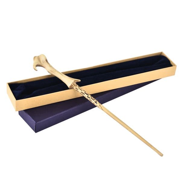 Ivory-Tone Ornate Wizard Wand Intricate Magic Prop with Velvet Gift Box