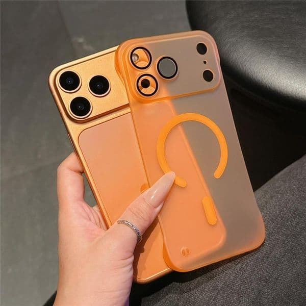 For Iphone 17 Pro Max Frosted Matte Phone Case with Magnetic Wireless Charging Function Frameless Anti Shock Protection Phone Cover