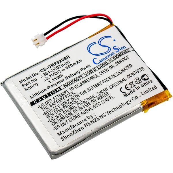 CS Li-Polymer Smartwatch Battery for Garmin, 3.7 300mAh,Compatible Models Forerunner 920XT