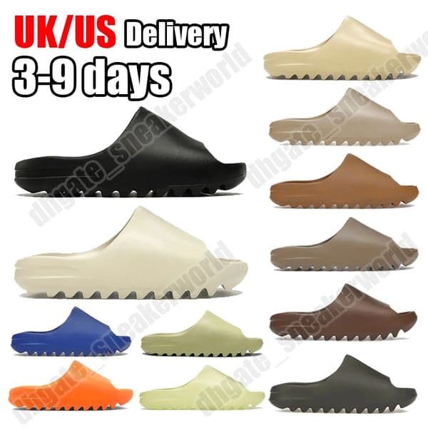 Designer Men Women Slides Slippers Sandals KW Onyx MX Cinder Sand Bone Resin Stone Sage Slate Grey Vermilion Slide Slipper Shoes Summer Beach Sandals size 36-48