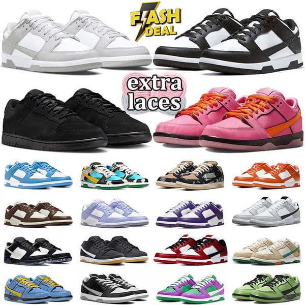 Designer Shoes Running Sneaker for Men Women dunsk Panda White Black Medium Olive Grey Fog Syracuse GAI Outdoor Mens Trainers Sneakers