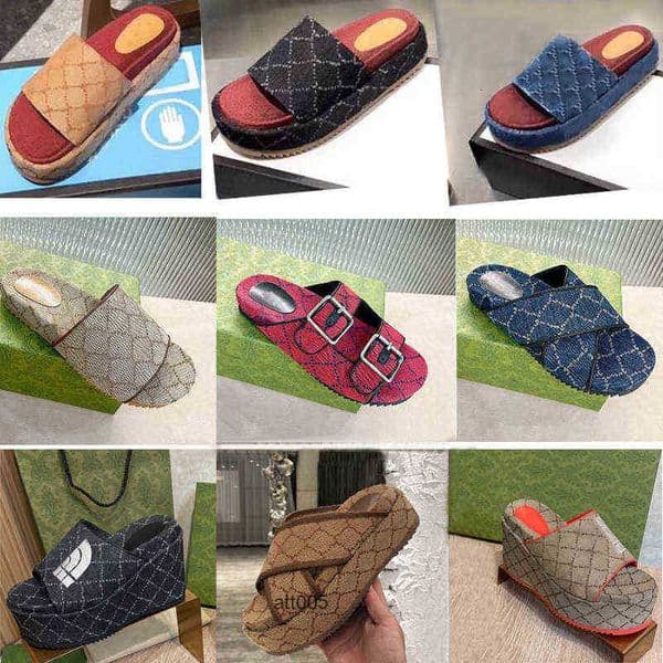 thick bottom beach slippers fashion summer men cartoon outdoor platform alphabet lady sandals leather high gg gucciis guccis GOS8 JR7A