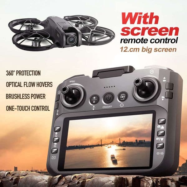 V666 Drone Brushless Motor With Screen Aerial Photography Aircraft Foldable Remote Control Airplane Export Toy