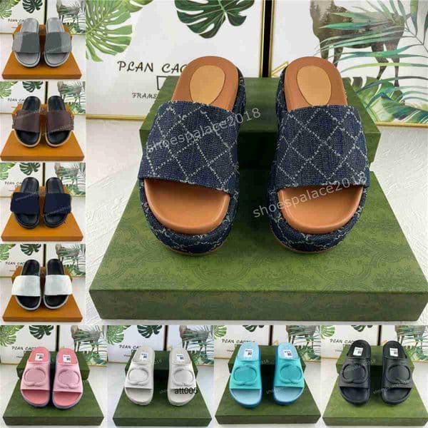 luxe pantoufles sandales mens womens slipper designer platform sandals trendy vogue ladies casual slides s gg gucciis guccis 074B 3Y77