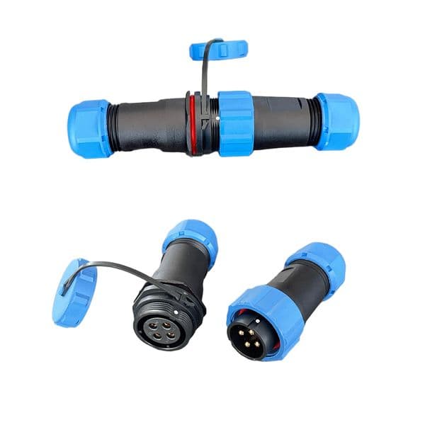 10pcs IP68 M21 plug into pairs 4-Cores 30A Waterproof Industrial cable connectors