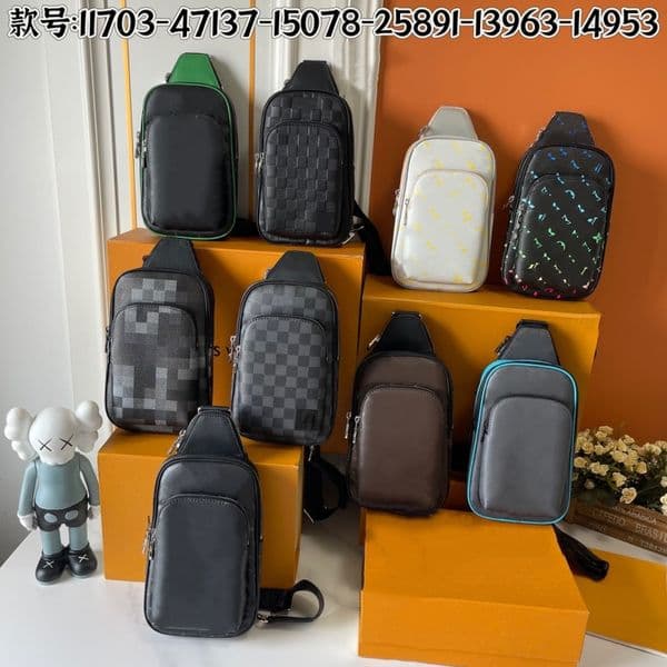 10A Top Quality Genuine Leather Avenue Sling Waist Mens Designer Shoulder Bags Mans crossbody Wallet Hobos Message Handbag Tote Belt Bag Bumbag a1
