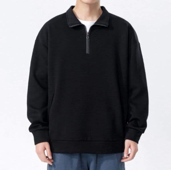 a428 Turtleneck Sweatshirt for Men Autumn and Winter Thickened Loose Trendy Solid Color Casual