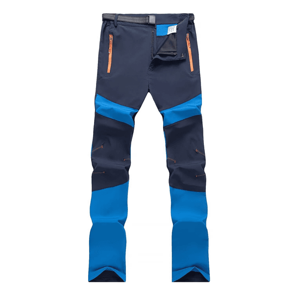 blue WOZK Men's Winter Pants Fleece Lined Ski Snow Pants Water Resistant 4 Zip Pockets Outdoor Work Pants Outdoorfun Plus size 5XL cargo pants