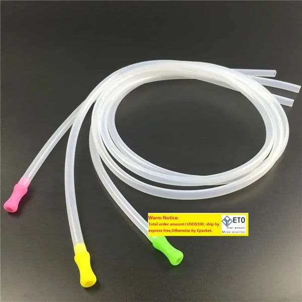 40cm Silicone Tube Bong Accessories 6*8 5*7 Silicone Hose Soft With Bite Mouth Tip For Smoking Pipes LL