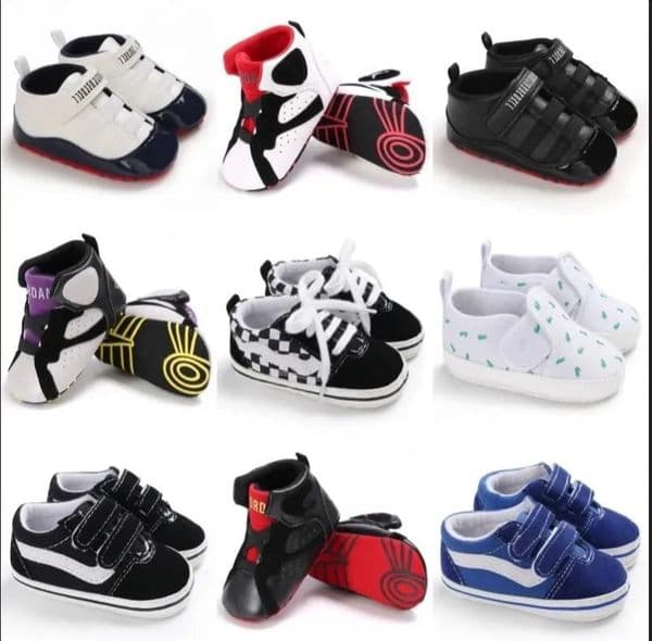 Fashion Newborn designer Sports for Boys and Girls Baby Soft Sole Comfortable Walking Shoes 0-18 Months 036