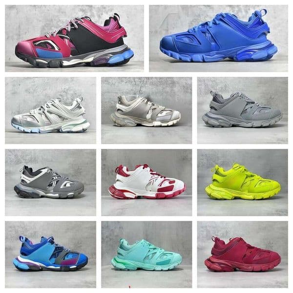 2025 New Designer Led Tracks Casual Platform Trainer Sneakers Men Women Trainers Mens Paris Lace up Phantom Sports Shoes Size 35-45.dhbestA