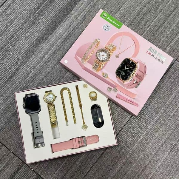 A58 Plus Smartwatch 2.01-inch Bluetooth Call Niche Full-Diamond Delicate Ladies' Gold Jewelry Cross-Border