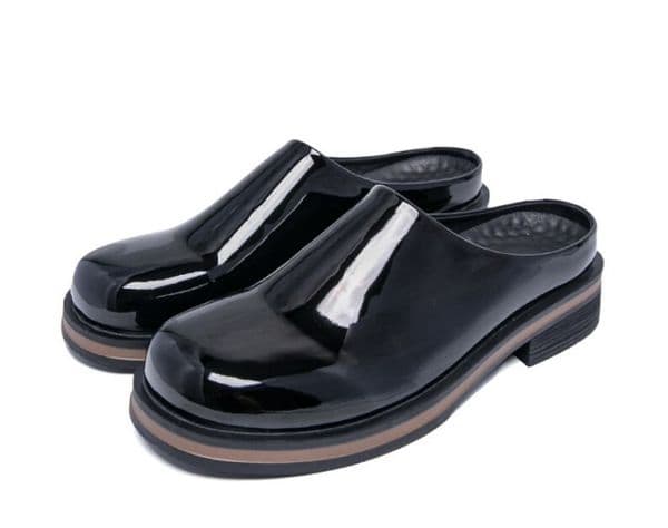 Men Dress Shoes Luxury Designer Half Shoes For Men Mules Suede Leather Italian Slip On Flat Casual Shoes Breathable Loafers Slippers Man Slides Boots eur46