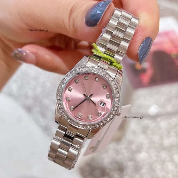 Women movement women watches for dia designer gold 31mm full Stainless steel WristWatch watch hight qulaity ce