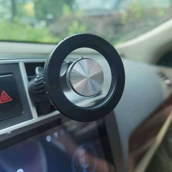 Trend Car Air Vent Phone Holder Hook Strong Magnetic Stand for Phones with Metal Ring Thick Case