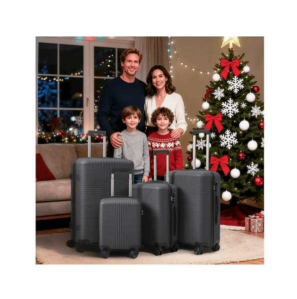 Non-TSA customs lock 4-in-1 PP trolley case, 16in, 20in, 24in, 28in, PP, dark gray