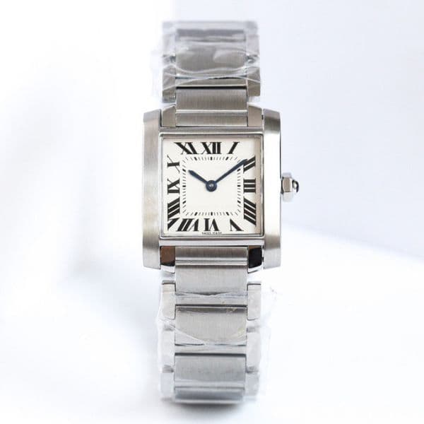 2025 Luxury Fashion Explosive Classic Square Steel Strip MUST Tank Shandushi Couple Diamond Set Explosive Women's Watch