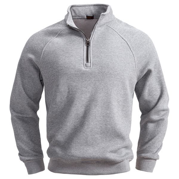 WOZK New Autumn/Winter Half Zipper Hoodie Stand up Collar Trendy Versatile Plush Men's Hoodie Top business outfit