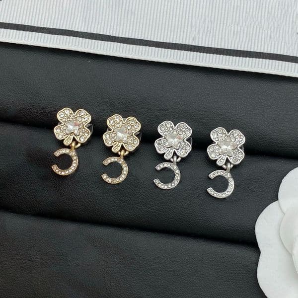 Luxury Earrings Brand Diamond Dangle Earrings Designer Jewelry Letter Earring Wedding Party Gifts