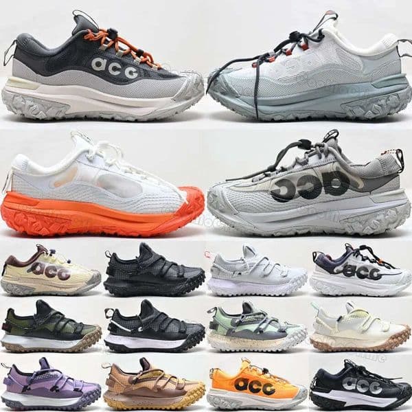 Top ACG Mountains Fly 2 Low Men Women Running Shoes GTX Designer Trainers Laser Orange Dark Smoke Grey Triple Black Outdoor Hiking Sneakers Size 36-45