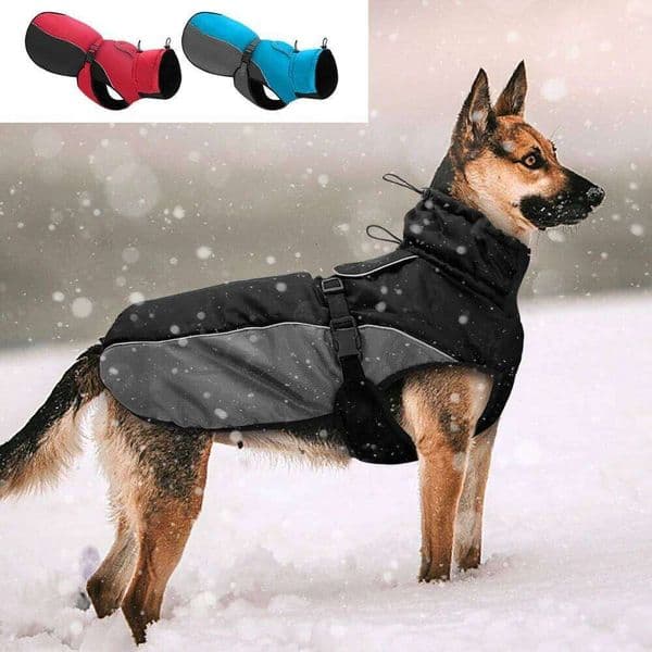 Waterproof Big Clothes Warm Dog Coat Jacket Reflective Raincoat Clothing For Medium Large Dogs French Bulldog XL-6XL 25H1222
