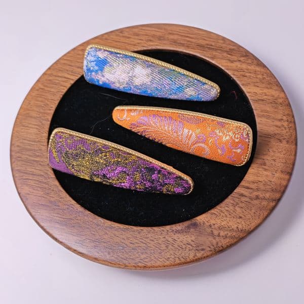 Song Brocade Long Triangular Hair Clips & Tie Clips