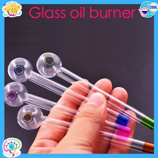 protable colorful mini Glass Oil Burner pipes 4inch Bent Hand Tube Water Smoking accessories glass Hand pipe