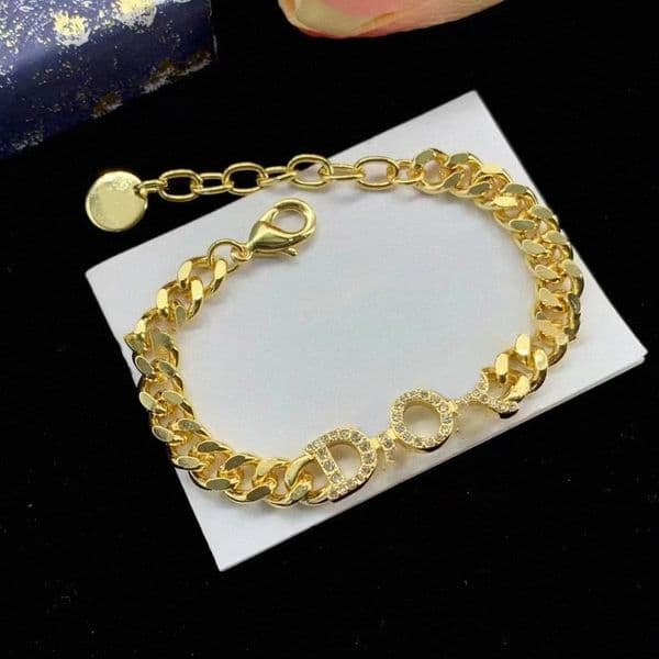 High Quality chain Diamond Letter designer bracelet stainless Copper women Designer jewelry Classic fashion wristband 18K Bracelets Gift F002 c2ih#