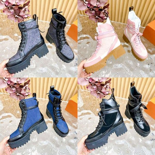 10A Womens Laureate platform desert boot Designer Martin boots luxury casual shoe man Loafers denim Suede leather wedge winter knight work ankle booties dress shoes