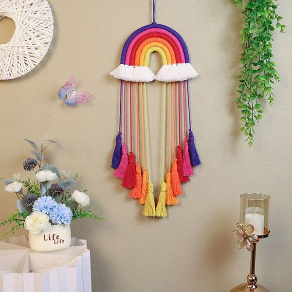 Baby Girl Room Decor Rain Bow Hairpin Hair Clip Bow Display Decoration Lace Holder Children's Room Pendant