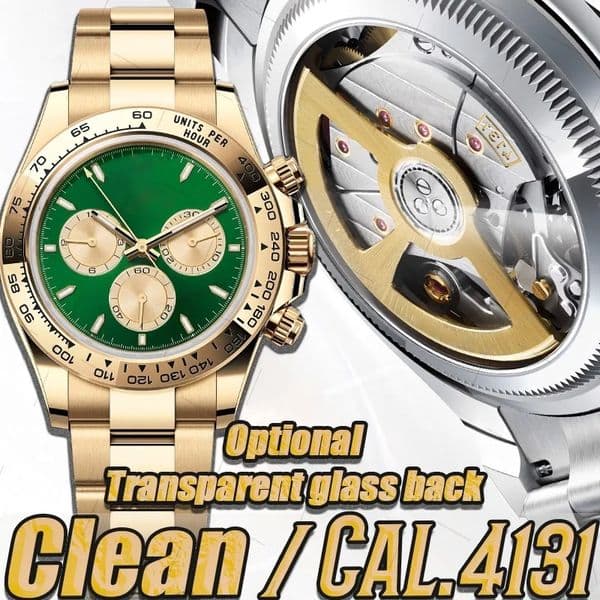 Men's Watch Designer Edition Men's Super High Quality AAA 40mm Cal.4131 Movement Mechanical Watch 904L Sapphire Crystal Waterproof 100
