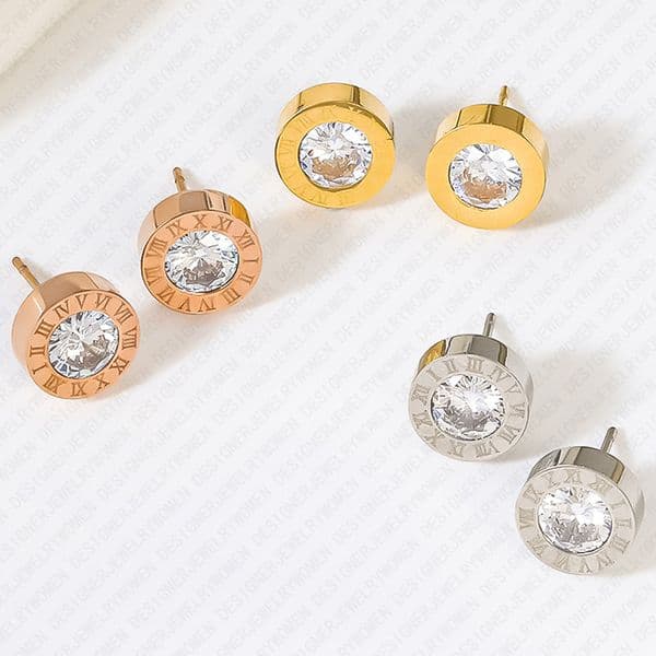 Designer Earrings Designer Earrings for Women Gold Earring Diamond Stud Earrings Luxury Jewlery Designer for Women Elegant Timeless Sparkling Gift Premium