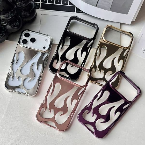 Stylish Transparent Hollow Cellphone Protector Compatible with iPhone 17 16 Pro Max Light Weight Shockproof