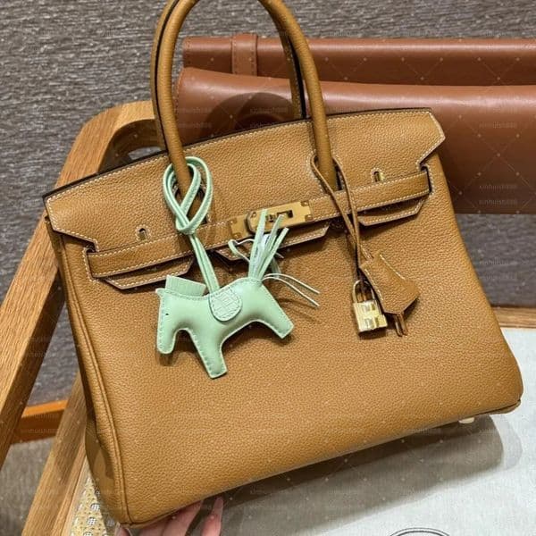 Designer Tote bag 25-30-35 cm handcrafted genuine leather Burgundy Red high-quality wax thread Togo leather luxurious classic and fashionable large-capacity-50% Off