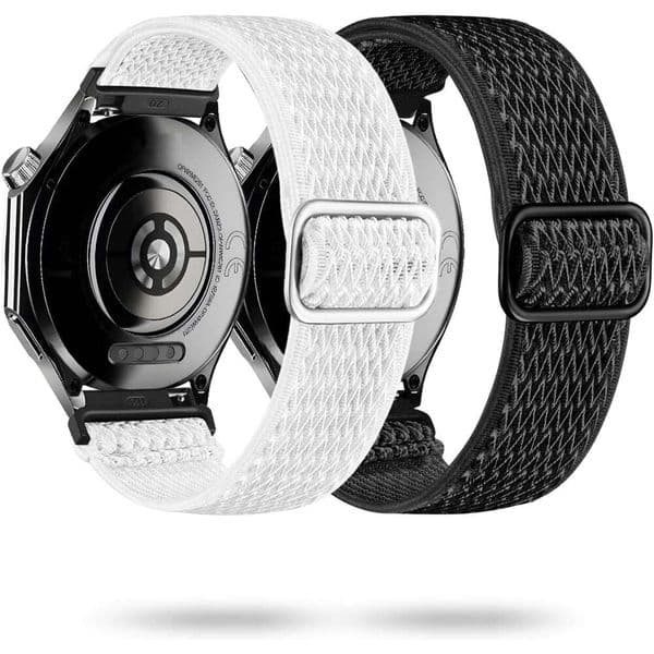 Stretchy Bands with 3 Band, 22mm Stretch Elastics Nylon Adjustable Replacement Strap Compatible for OnePlus Watch 3, 2, 2R, 1 Smartwatch