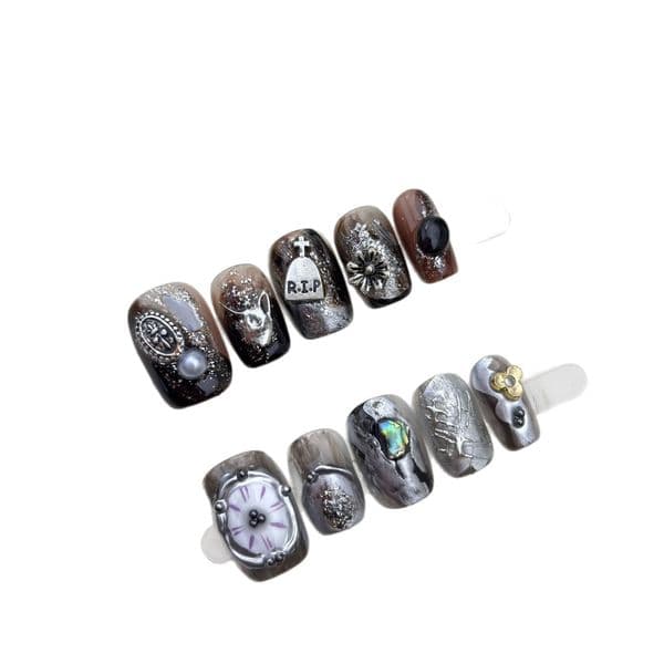 Artisan Craftsmanship Vintage Enameled Decorative Nail Set Timeless Appeal of Classic Explosion Aesthetic
